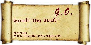 Gyimóthy Ottó névjegykártya